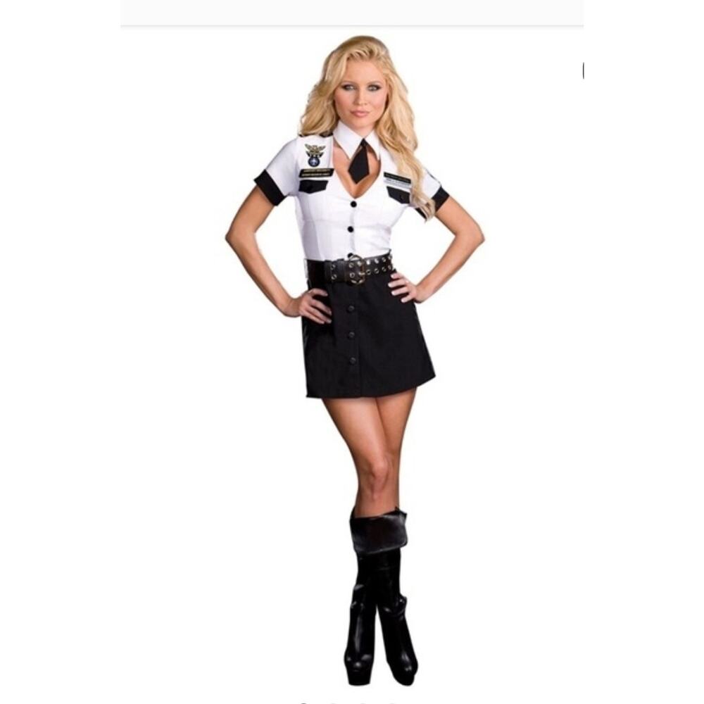 New! Dream Girl TSA Strip Search Officer Sexy Halloween Costume Adult Size M